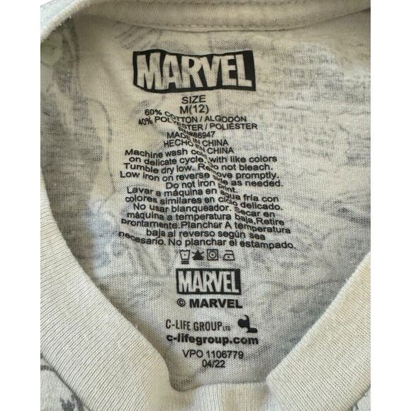MARVEL Comics All Over Print AOP T-Shirt Kids Size M Hulk Spider-Man Batman Thor - Picture 5 of 7